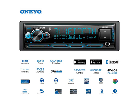 Автомагнитола Onkyo X-QS723   USB  BT DSP